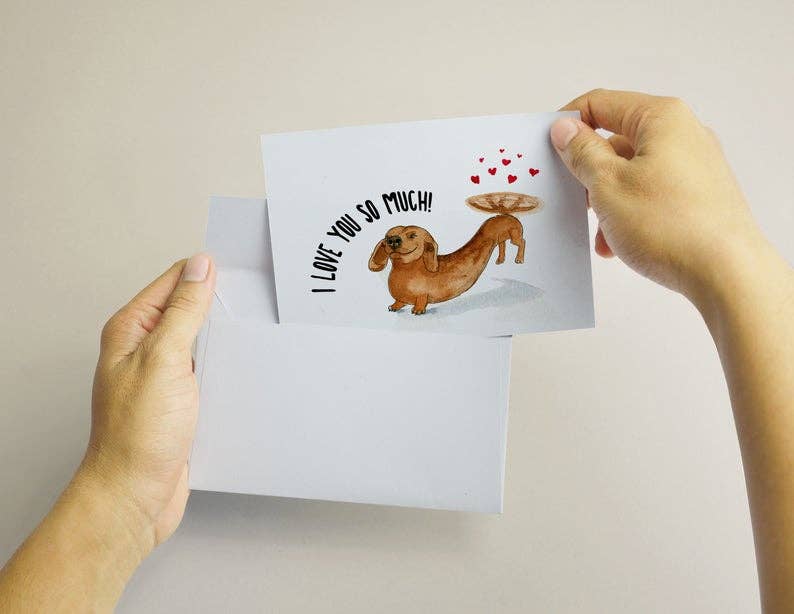 Wiener Tail Love Card