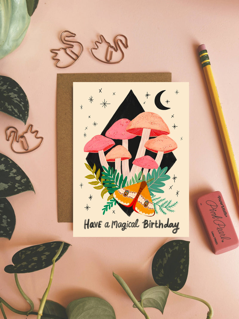 Have a Magical Birthday Mushrooms Card
