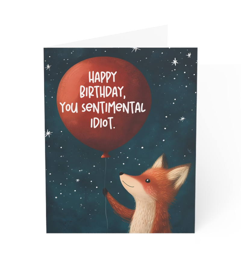 Happy Birthday You Sentimental Idiot Greeting Card