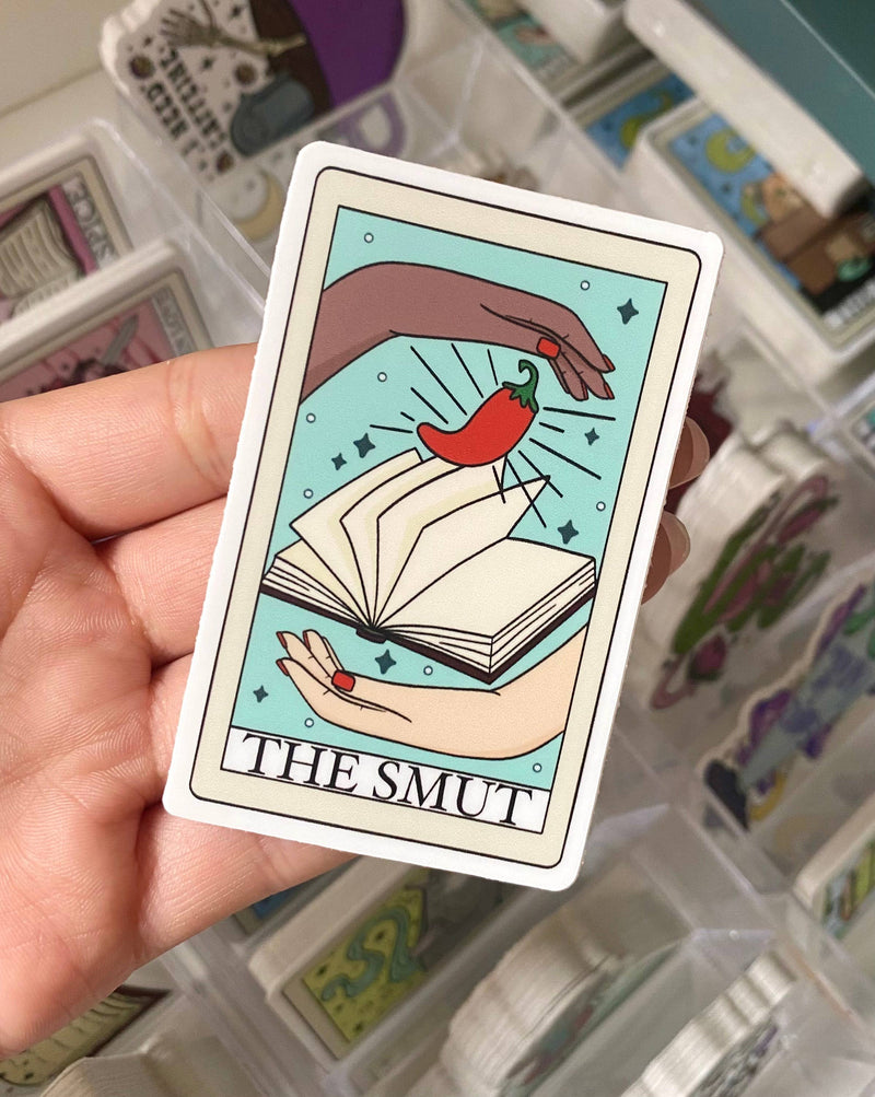 The Smut Tarot Card Bookish Vinyl Sticker