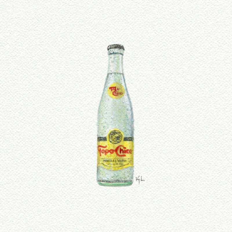 Topo Chico Miniature Watercolor Art Print