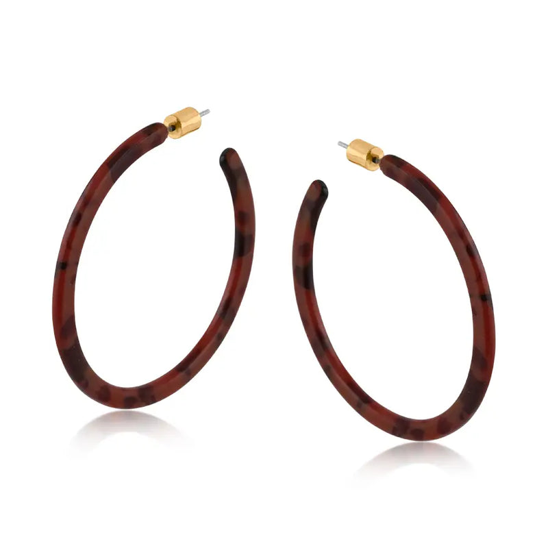 Oleandre Resin Statement Hoop Earrings