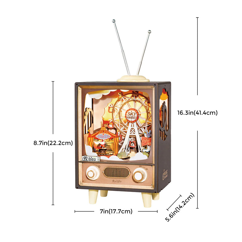 Sunset Carnival DIY TV-Shaped Music Box