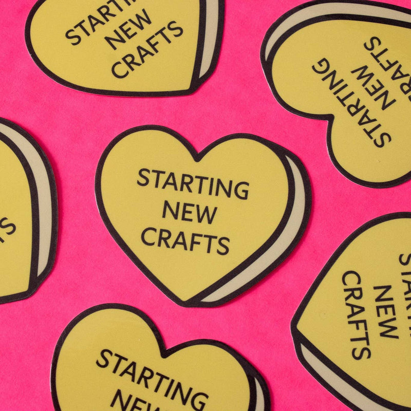 Starting New Crafts Heart Sticker