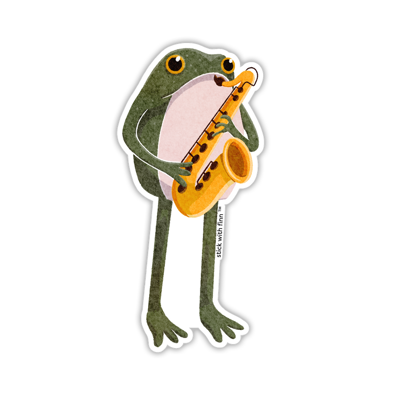 Saxophone Frogson Sticker