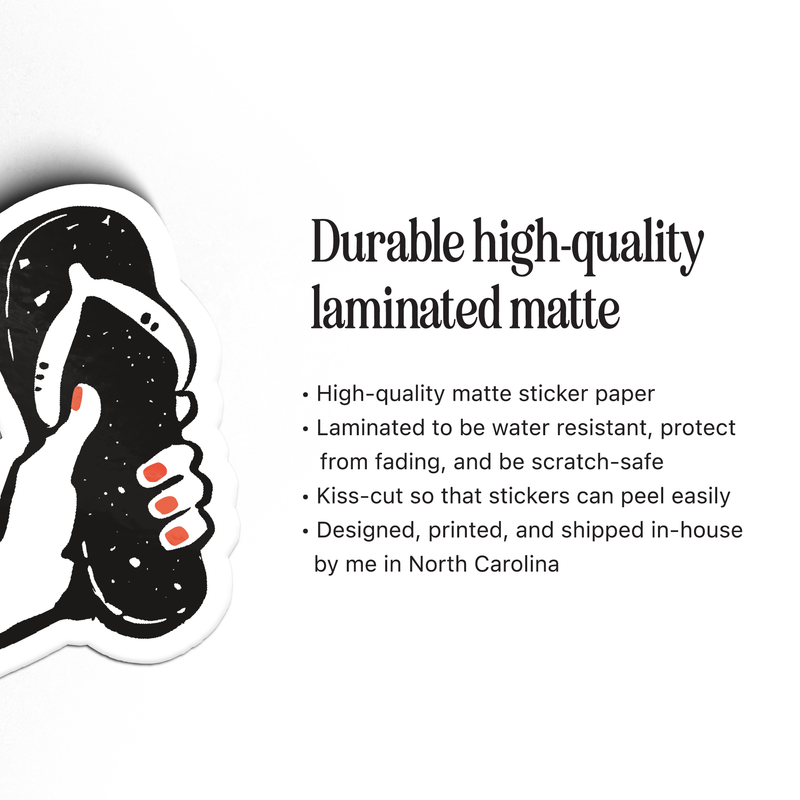 Chancla Matte Sticker