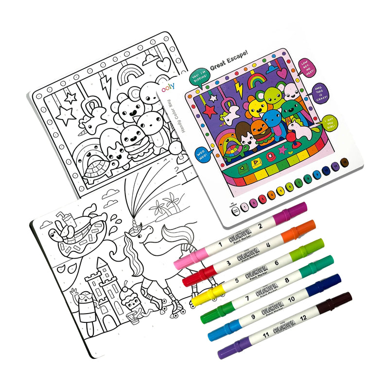 Colortopia: Unicorn Funland Paint-by-Number Marker Kit