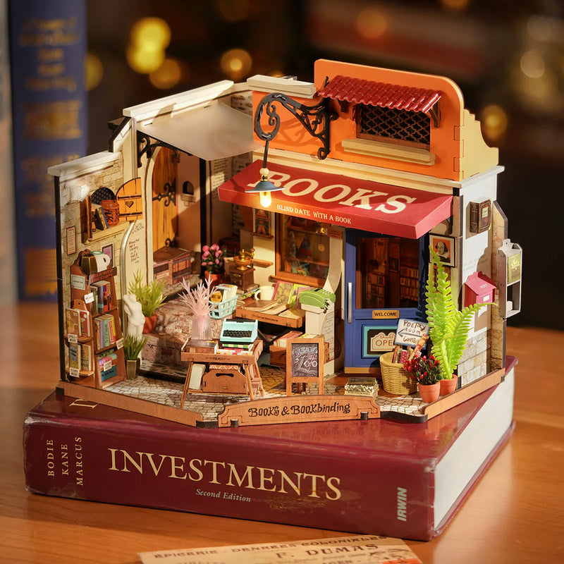 Corner Bookstore DIY Miniature Kit