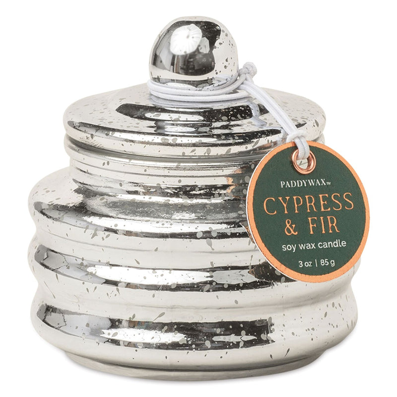 Cypress & Fir 3oz Silver Mercury Beam Candle