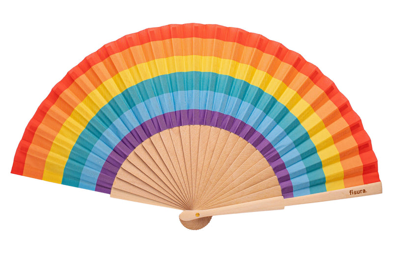 Rainbow Folding Fan