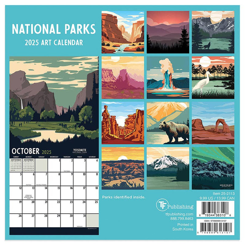 2025 National Parks Mini Wall Calendar