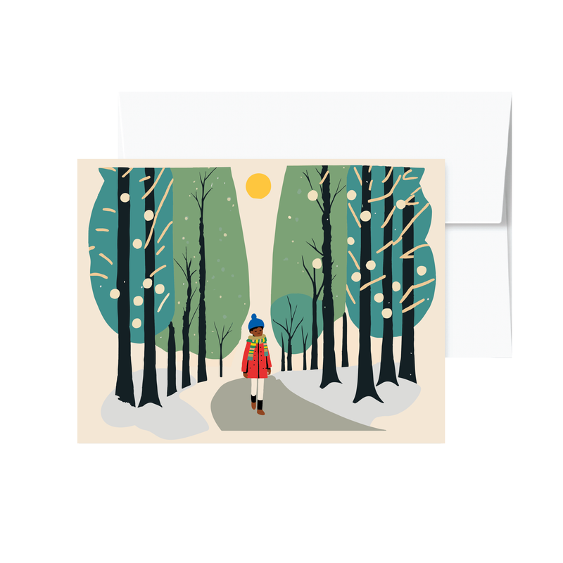 Winter Walk Holiday Card Set of 6