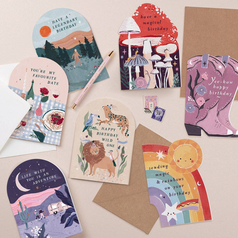 Magic and Rainbows Birthday Card