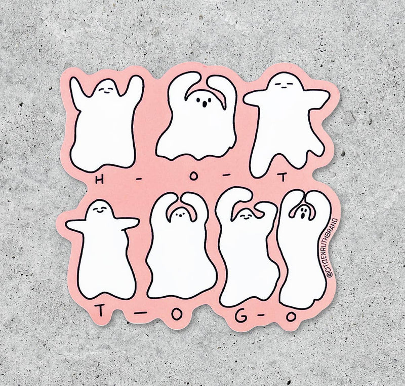 Ghosty Hot To Go Vinyl Sticker