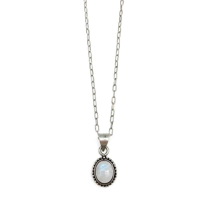 Kashi Semiprecious Small Stone Necklace - Moonstone