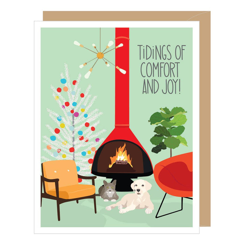 Mid-Century Modern New Year Card Set of 8