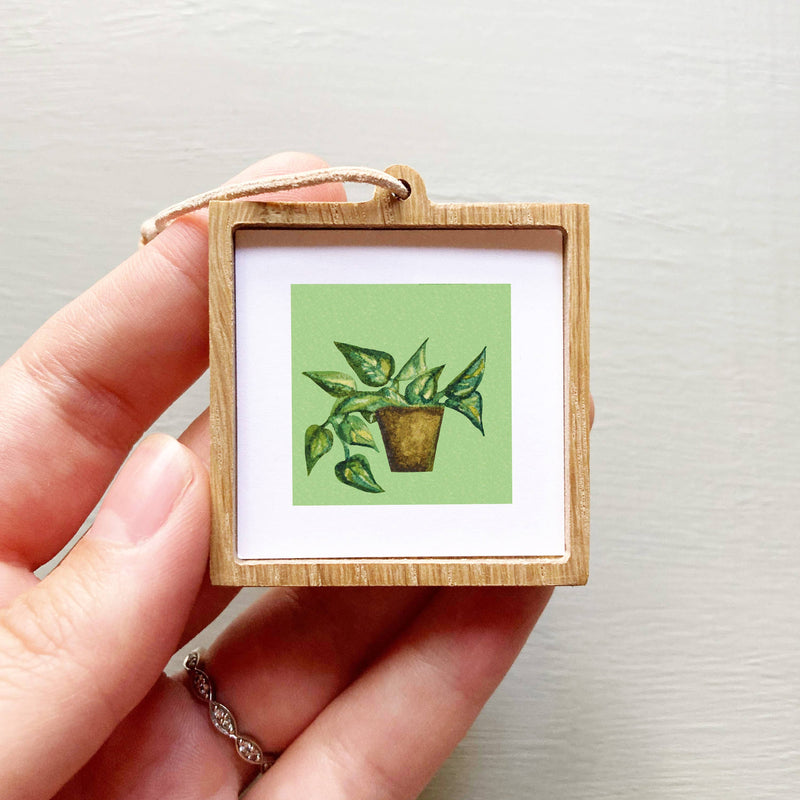 Mini 1" Pothos Philodendron Houseplant Tiny Art Print