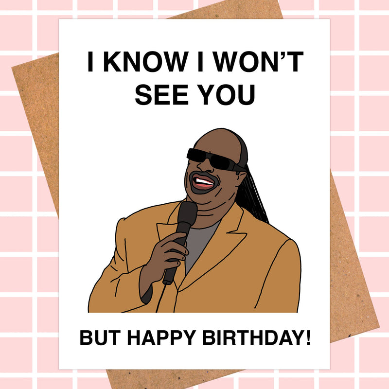 Stevie Wonder Belated Birthday Card