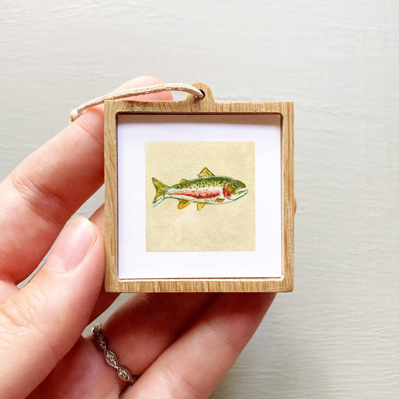 Mini 1" Rainbow Trout Watercolor Print