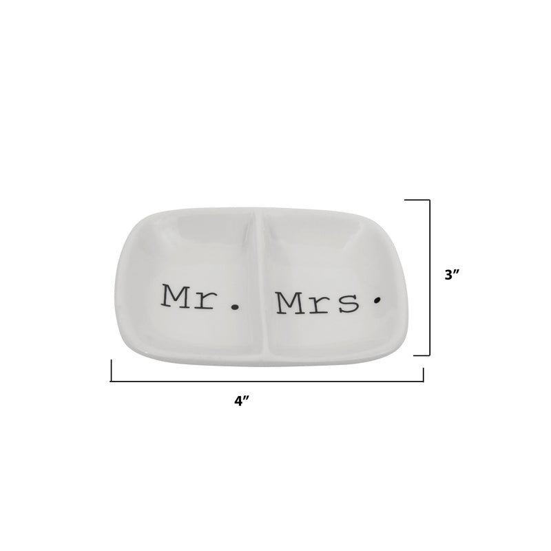 Mr. and Mrs. Ceramic Dish