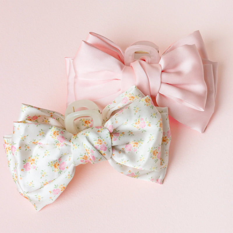 Satin Bow Claw Clip