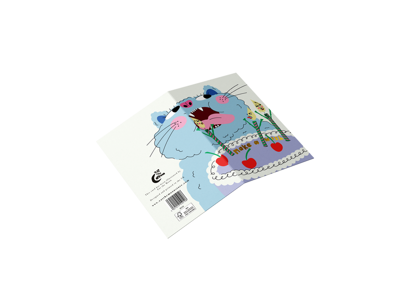 Make A Wish Cat and Candles Birthday Card