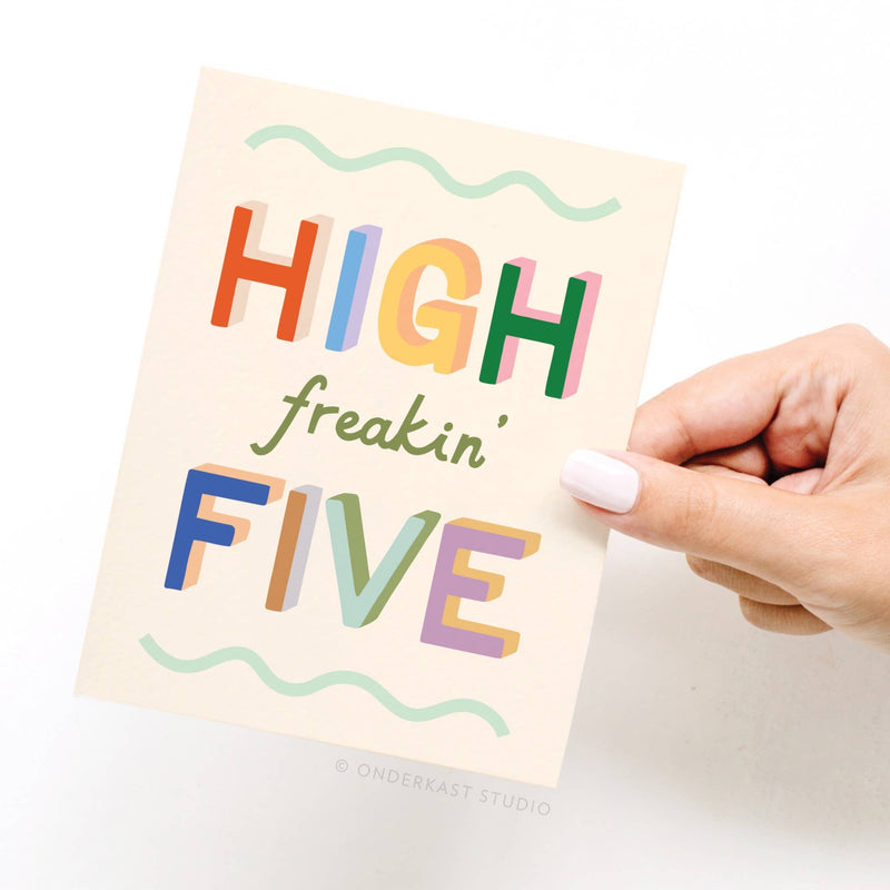 High Freakin Five Congrats Card