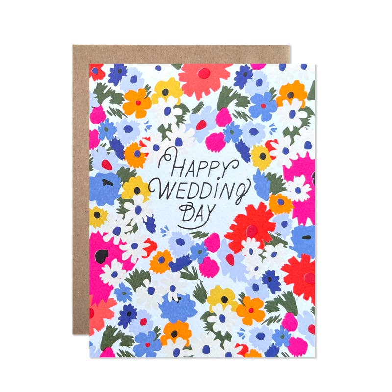 Happy Wedding Day Vivid Garden Card
