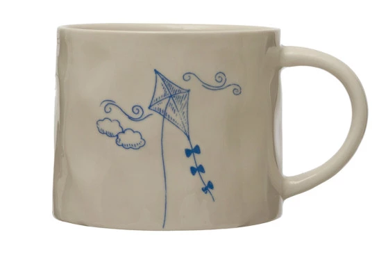 Stoneware Mug w/ Wax Relief Image