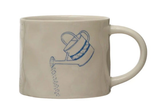 Stoneware Mug w/ Wax Relief Image