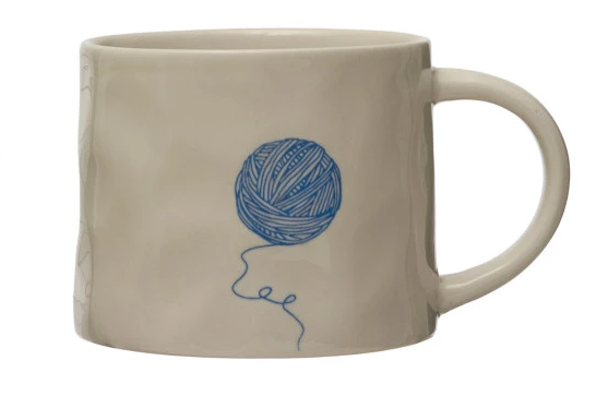 Stoneware Mug w/ Wax Relief Image