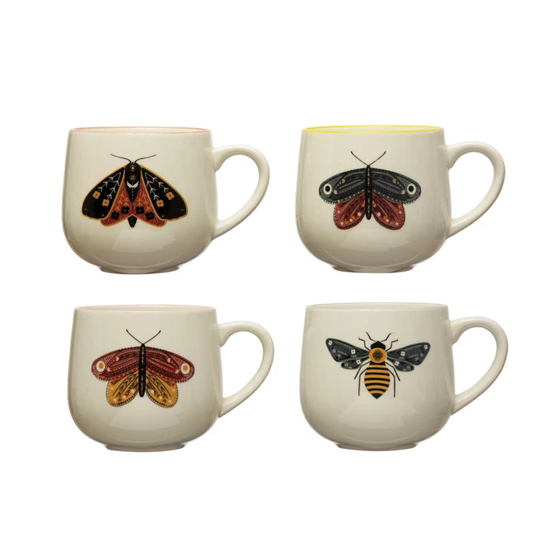 Stoneware Mug with Insect