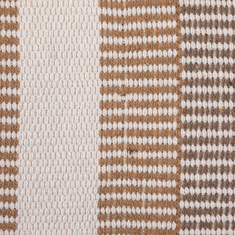 Neutral Stripe Recycled Cotton-Blend Throw with Fringe