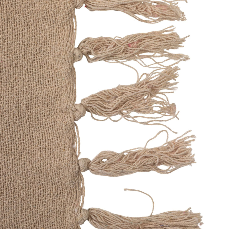 Pink Medallion Recycled Cotton Blend Jacquard Throw with Tassels