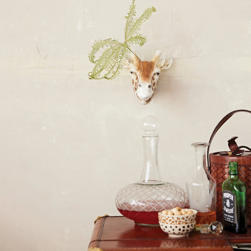 Wall-Mounted Giraffe Head Vase