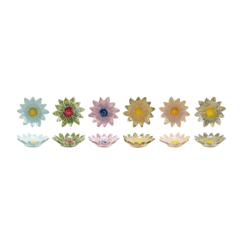 Stoneware Flower Dish (Assorted)