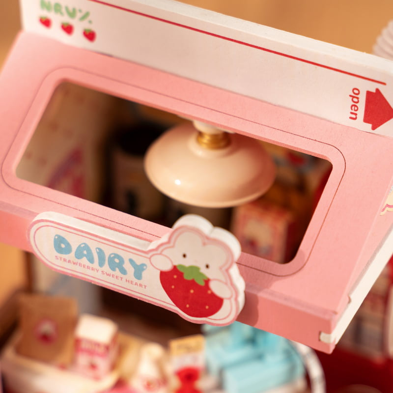 Strawberry Milk Box DIY Miniature Kit