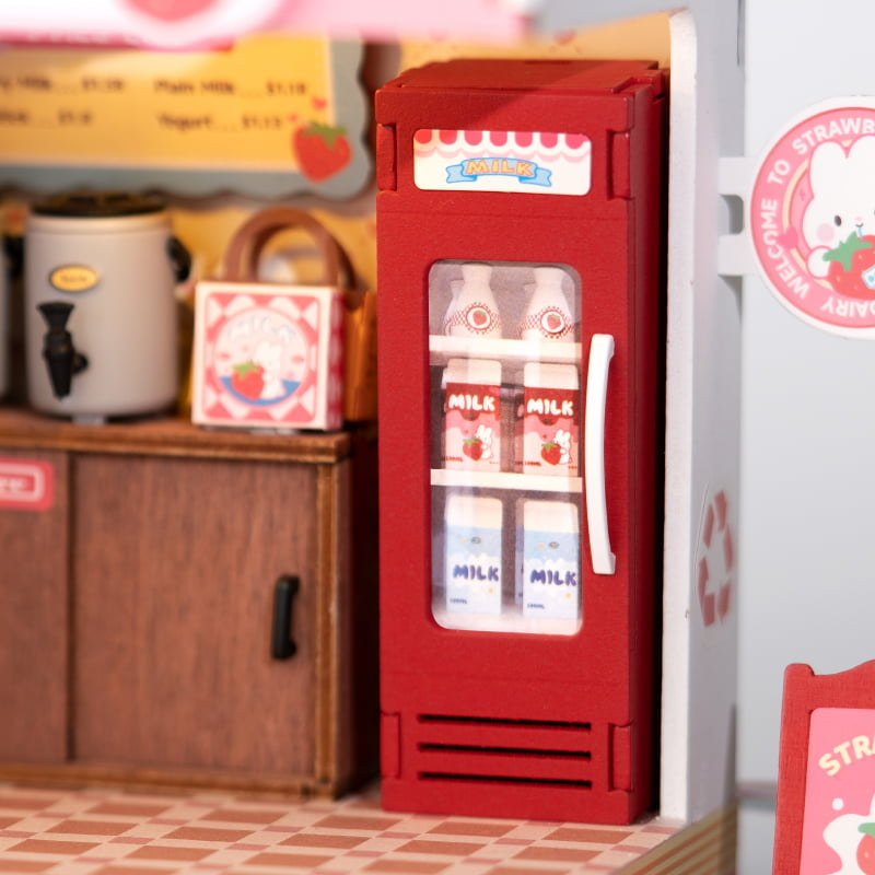 Strawberry Milk Box DIY Miniature Kit