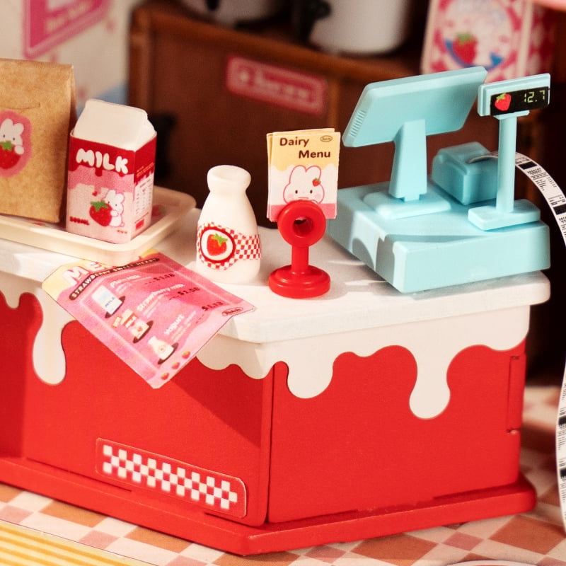 Strawberry Milk Box DIY Miniature Kit