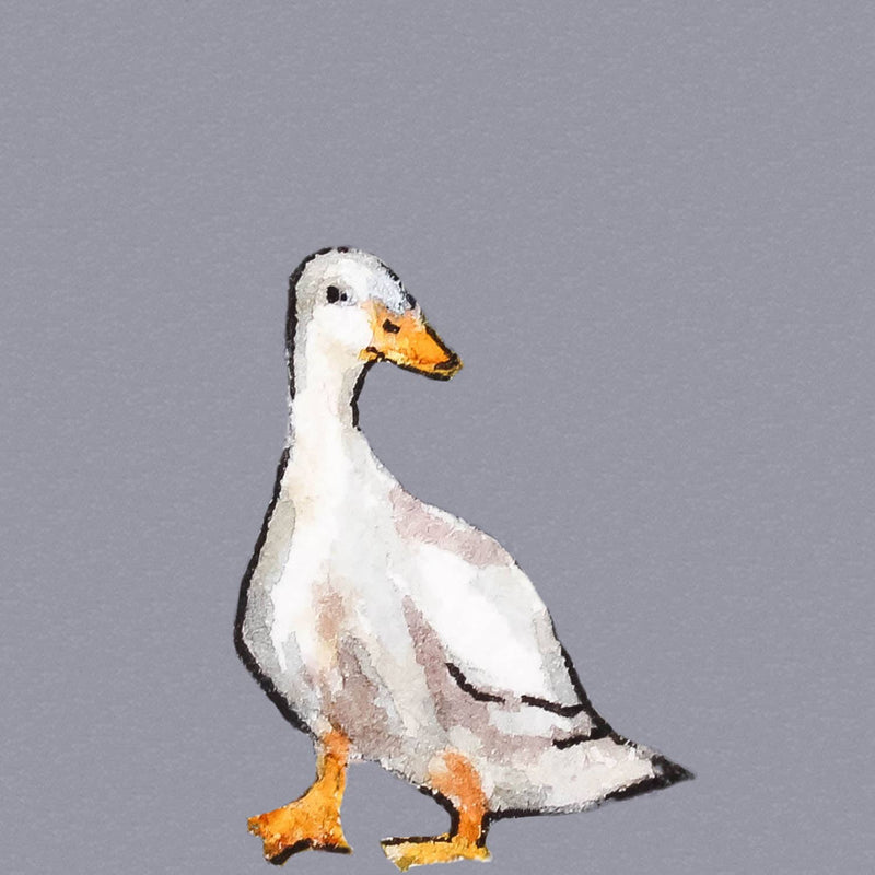 Mini 1" Duck Tiny Watercolor Painting Art Print