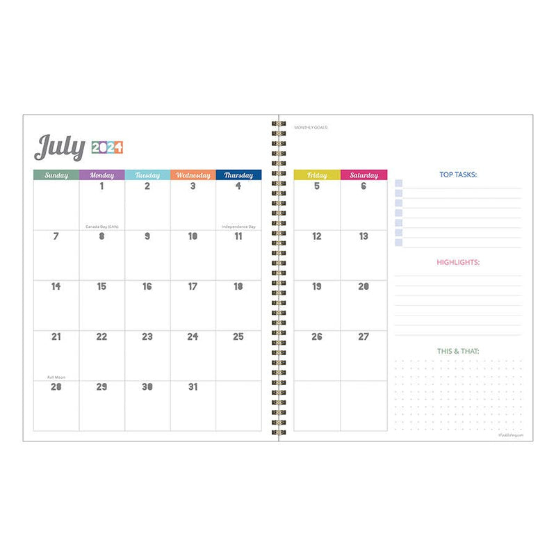 Checkmate Large Weekly/Monthly Academic Planner (July &