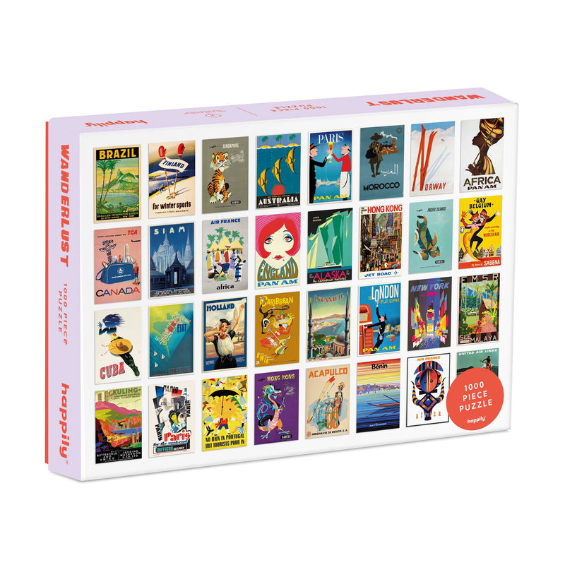 Wanderlust - Travel Poster 1000 Piece Puzzle