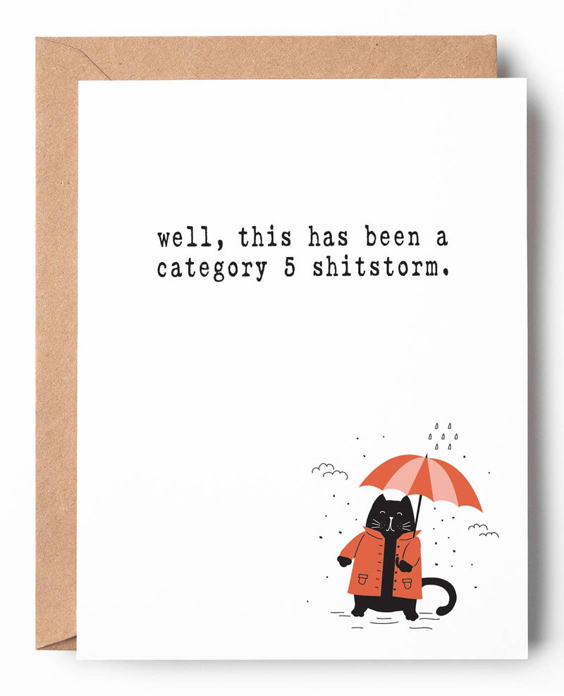 Category 5 Shitstorm Sympathy Card