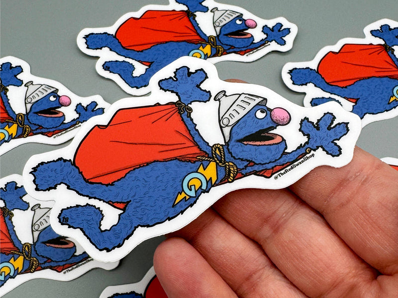 Super Grover Sticker - Sesame Street