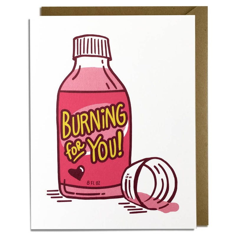 Burning For You Love Antacid Card