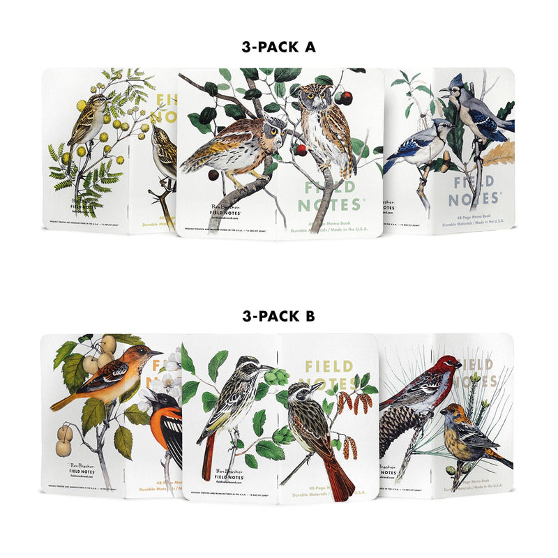 Birds and Trees of North America Memo Book 3-Pack