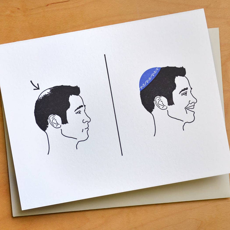 Hanukkah Baldy Card