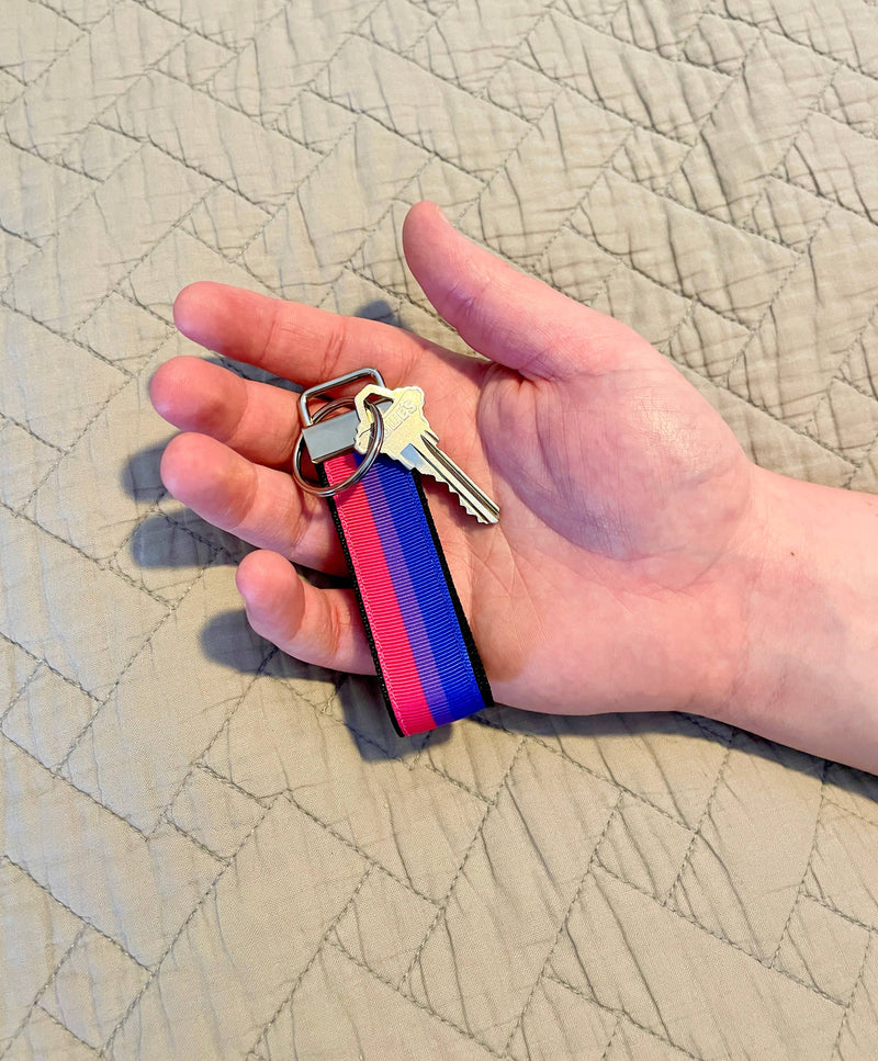 Bisexual Pride Keychain/Wristlet