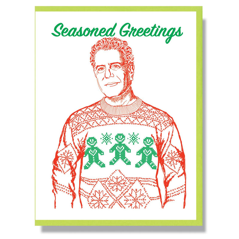 Seasoned Greetings Anthony Bourdain Christmas Card