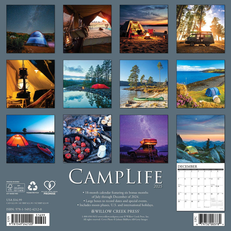 CampLife 2025 Wall Calendar